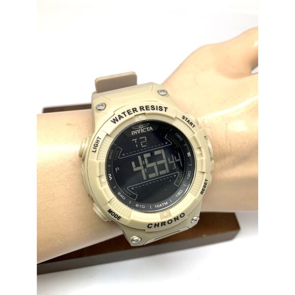 Invicta Racing Men's Watch 47526 Quartz Digital Light Brown Resin Strap 52mm - Picture 11 of 14